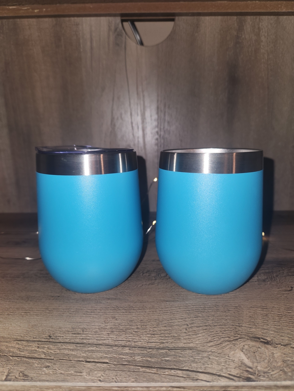 Turquoise Stemless Insulated Wine Tumblers - Set of 2